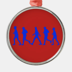 Running Jogging Work Out Metal Ornament
