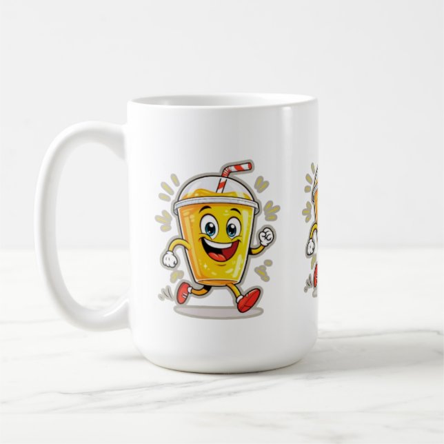 **Running Juice Cup Cartoon – Fun Street Drink Cha (Left)