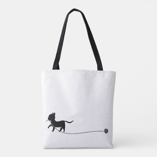 Running Kitten Tote Bag (Back)