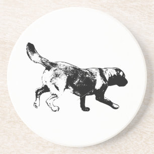 Running Labrador Ink Art Coaster