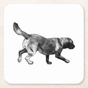 Running Labrador Ink Art Coaster