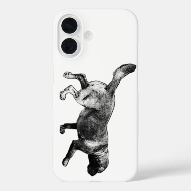 Running Labrador Ink Art iPhone Case (Back)
