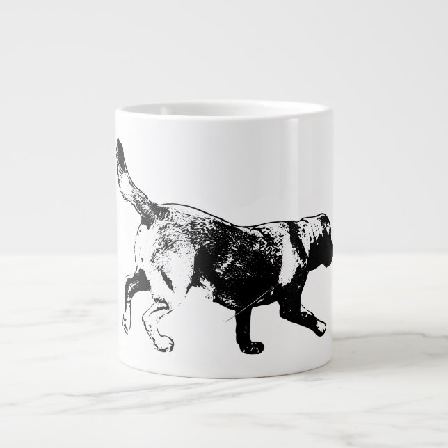 Running Labrador Retriever Ink Art Mug (Front)