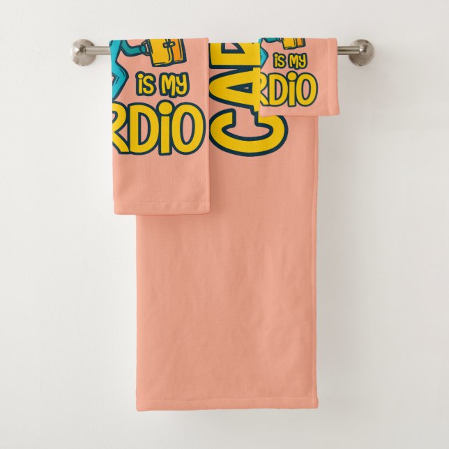 Running Late is My Cardio Bath Towel Set (Insitu)