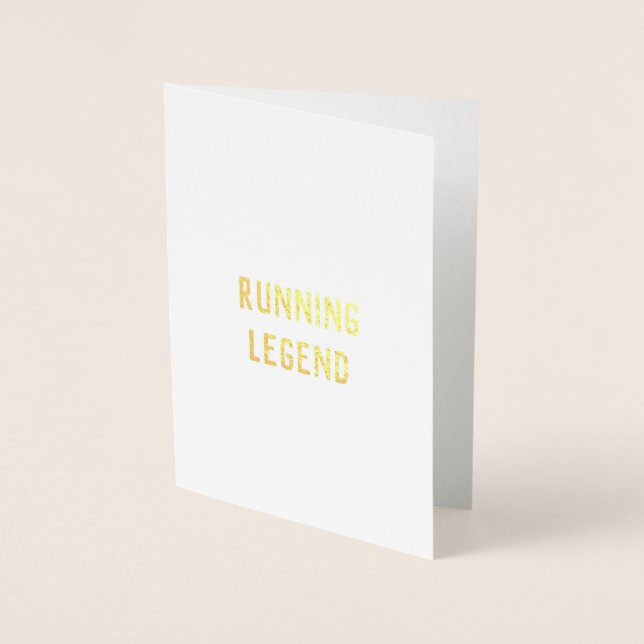 Running Legend congratulations good luck card (Front)