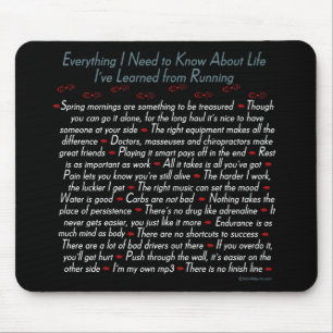 Running Life Lessons Mouse Pad