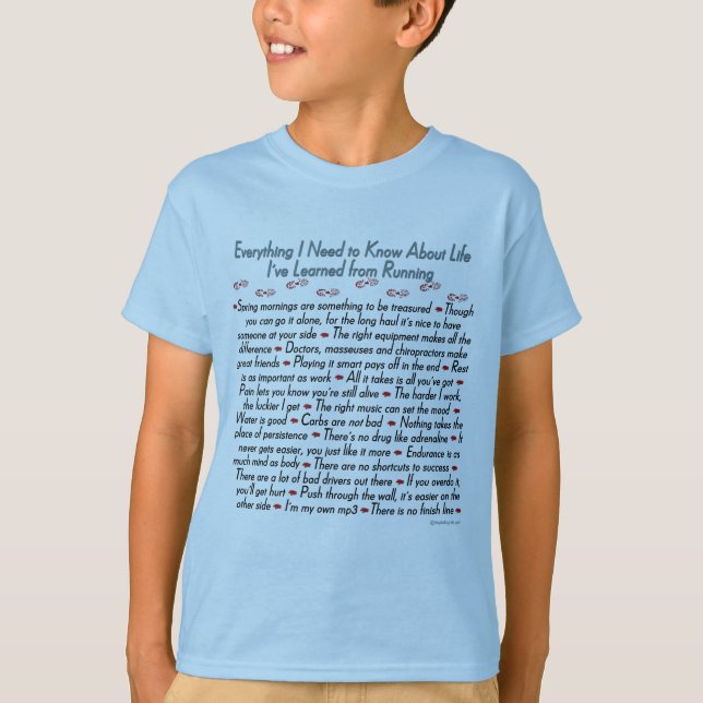 Running Life Lessons T-Shirt (Front)