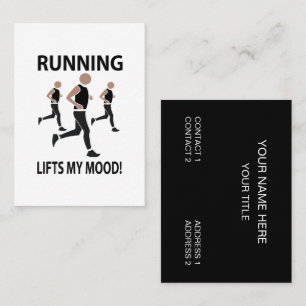 Running Lifts My Mood Business Card