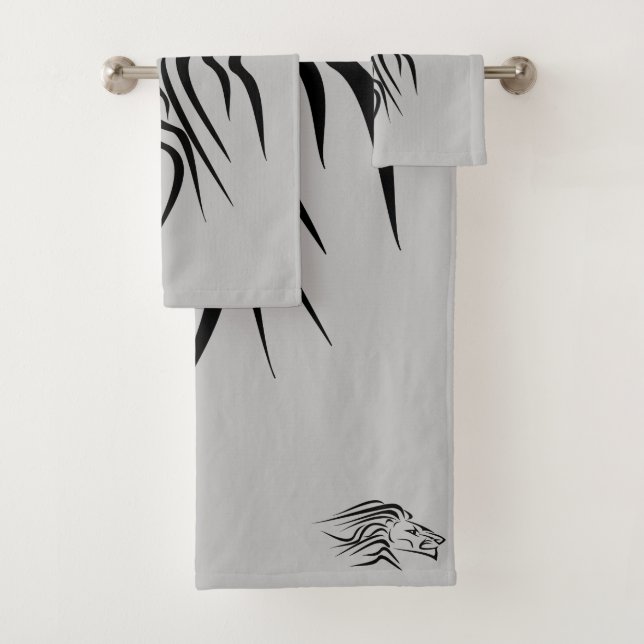 Running Lion Bath Towel Set - Choose Colours (Insitu)