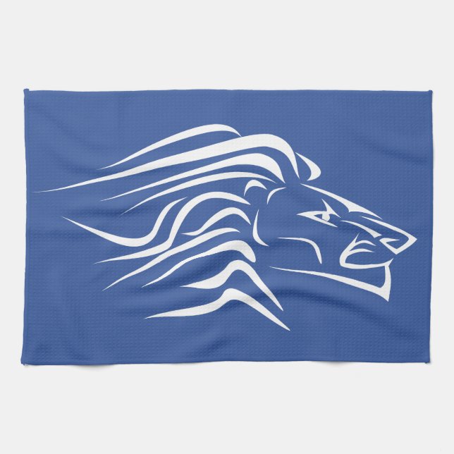 Running Lion Kitchen Towel Blue - Choose Colors (Horizontal)