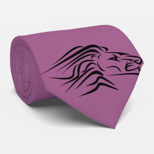 Running Lion Neck Tie Purple - Custom Colours