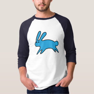 Running Little Blue Bunny  T-Shirt