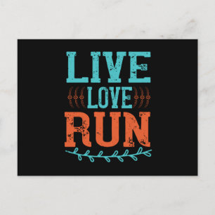 Running - Live Love Run Postcard