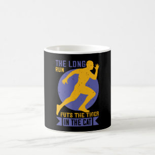 Running - Long run puts tiger in the cat Coffee Mug
