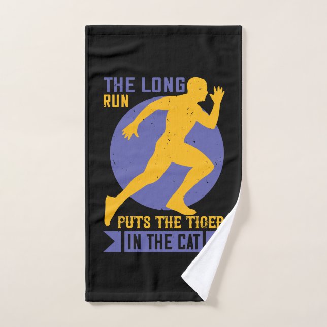 Running - Long run puts tiger in the cat Hand Towel (Hand Towel)
