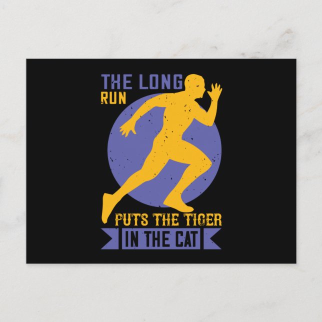 Running - Long run puts tiger in the cat Postcard (Front)