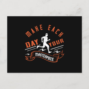 Running - Make each day your masterpiece Postcard