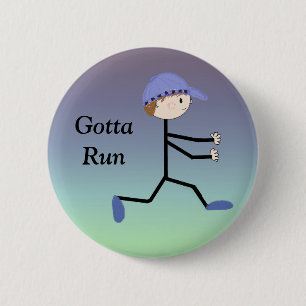 Running Makes Me Happy 6 Cm Round Badge