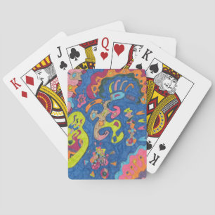 "Running Man" Abstract Art Playing Cards