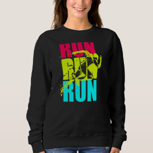 Running Man Graphic Cross Country Runner Or Jogge Sweatshirt