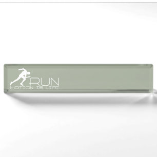 Running man nameplate