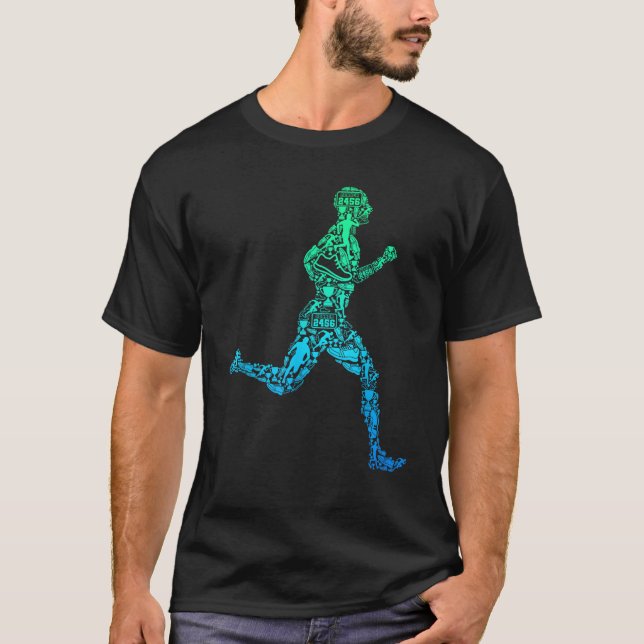 Running Marathon Runner Jogging  T-Shirt (Front)