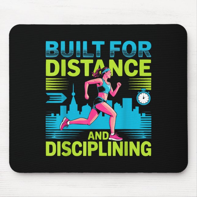 Running marathon runner mum athlete track and fiel mouse pad (Front)