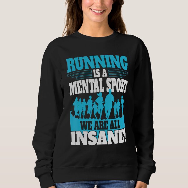 Running men Marathoner Runner Coach XC Running Sweatshirt (Front)