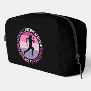 Running Mindset - Girly Runner Endurance Quote Dopp Kit