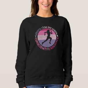Running Mindset - Girly Runner Endurance Quote Sweatshirt