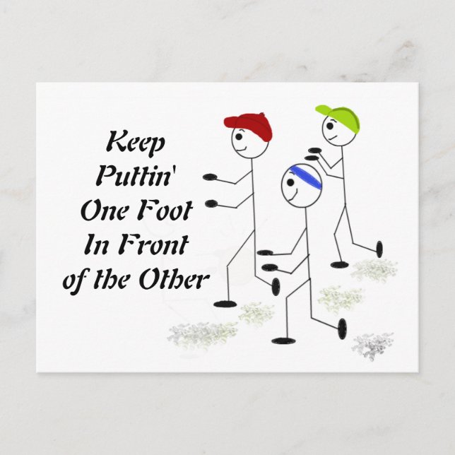 Running Motivational Message Postcard (Front)