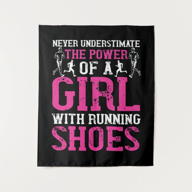 Running - Never underestimate champion Tapestry (Front)