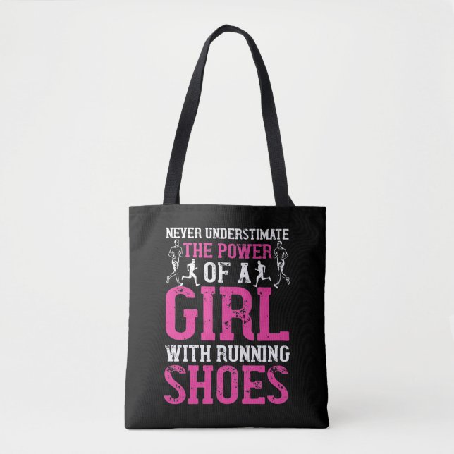 Running - Never underestimate champion Tote Bag (Front)