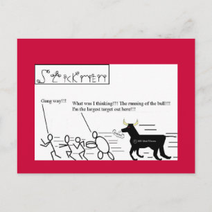 Running of the Bulls Postcard... Postcard