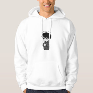 Running on 1 Percent Relatable Chibi Coffee Illust Hoodie