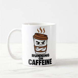 Running On Caffeine Coffee Mug Funny