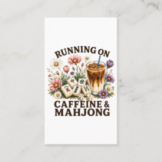 Running on Caffeine & Mahjong Business Card