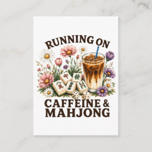 Running on Caffeine & Mahjong Enclosure Card