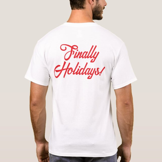 Running on Cocoa & Deadlines - Christmas T-Shirt (Back)
