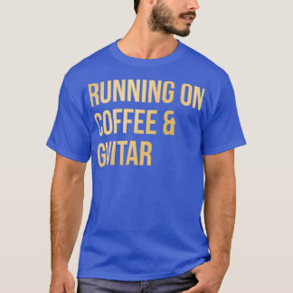 Running On Coffee And Guitar In Gold Pullover Hood