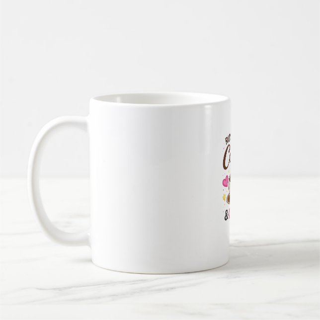 Running on Coffee & Chaos — Cute Coffee Cup Design (Left)