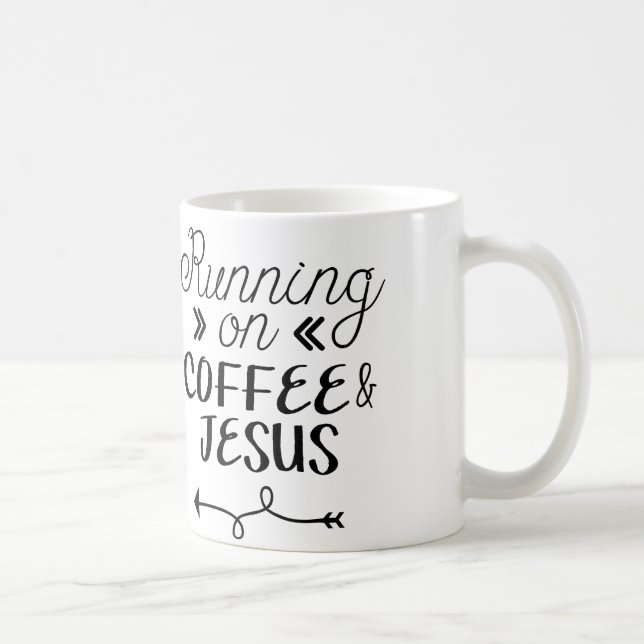 Running on Coffee & Jesus Mug (Right)