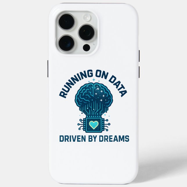 Running on Data, Driven by Dreams AI Art Case-Mate iPhone Case (Back)