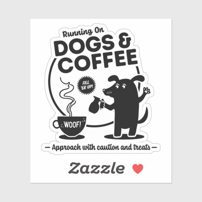 Running on Dogs & Coffee Die-Cut (Sheet)