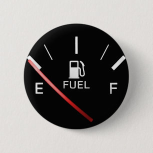 Running on Empty 6 Cm Round Badge