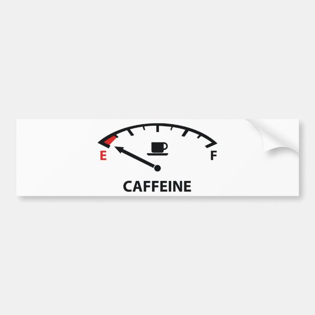 Running On Empty : Caffeine Bumper Sticker (Front)