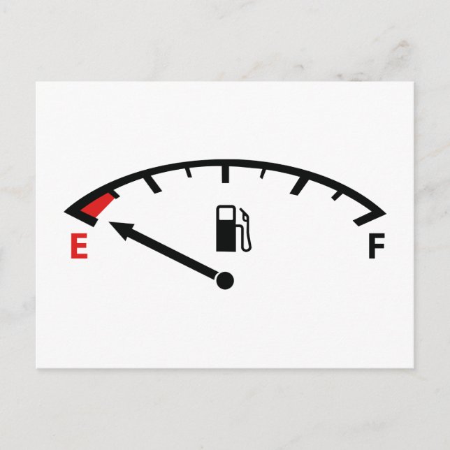 Running On Empty Postcard (Front)