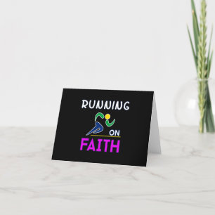 Running on Faith Christian Runner Card