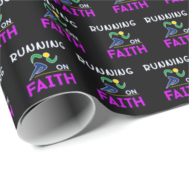 Running on Faith Christian Runner Wrapping Paper (Roll Corner)