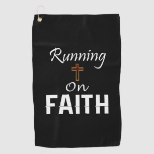 Running on Faith Runner Golf Towel